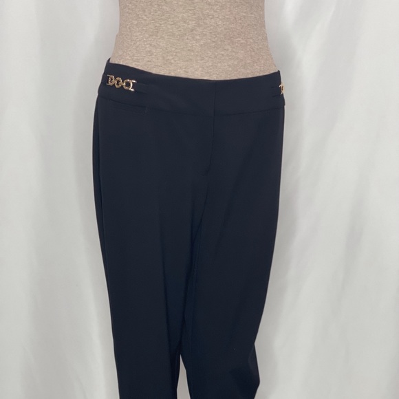 ELLEN TRACY MID RISE GOLD CHAIN SLACKS - Picture 3 of 5